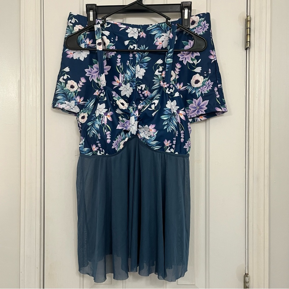 SHEIN Floral Print Swim Dress XL - Picture 2 of 11